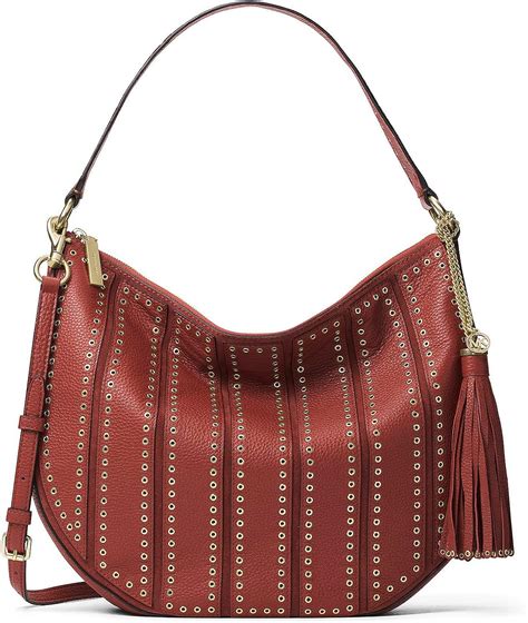 michael kors brooklyn tülle hobo brick|NWT Michael Kors Brooklyn Grommet Brick Medium Hobo Bag.